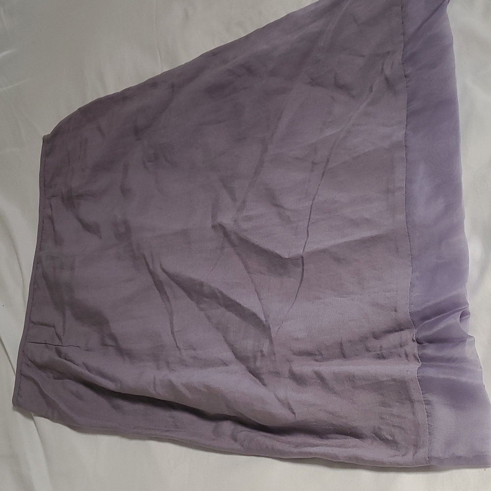 Linen Silk Skirt Purple Size 12P - Picture 4 of 7
